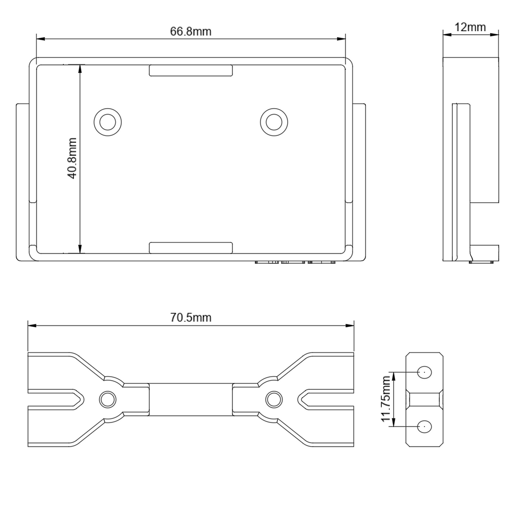 Small Front Battery Tray (Fits Vanquish® VRD with Stubby Kit)