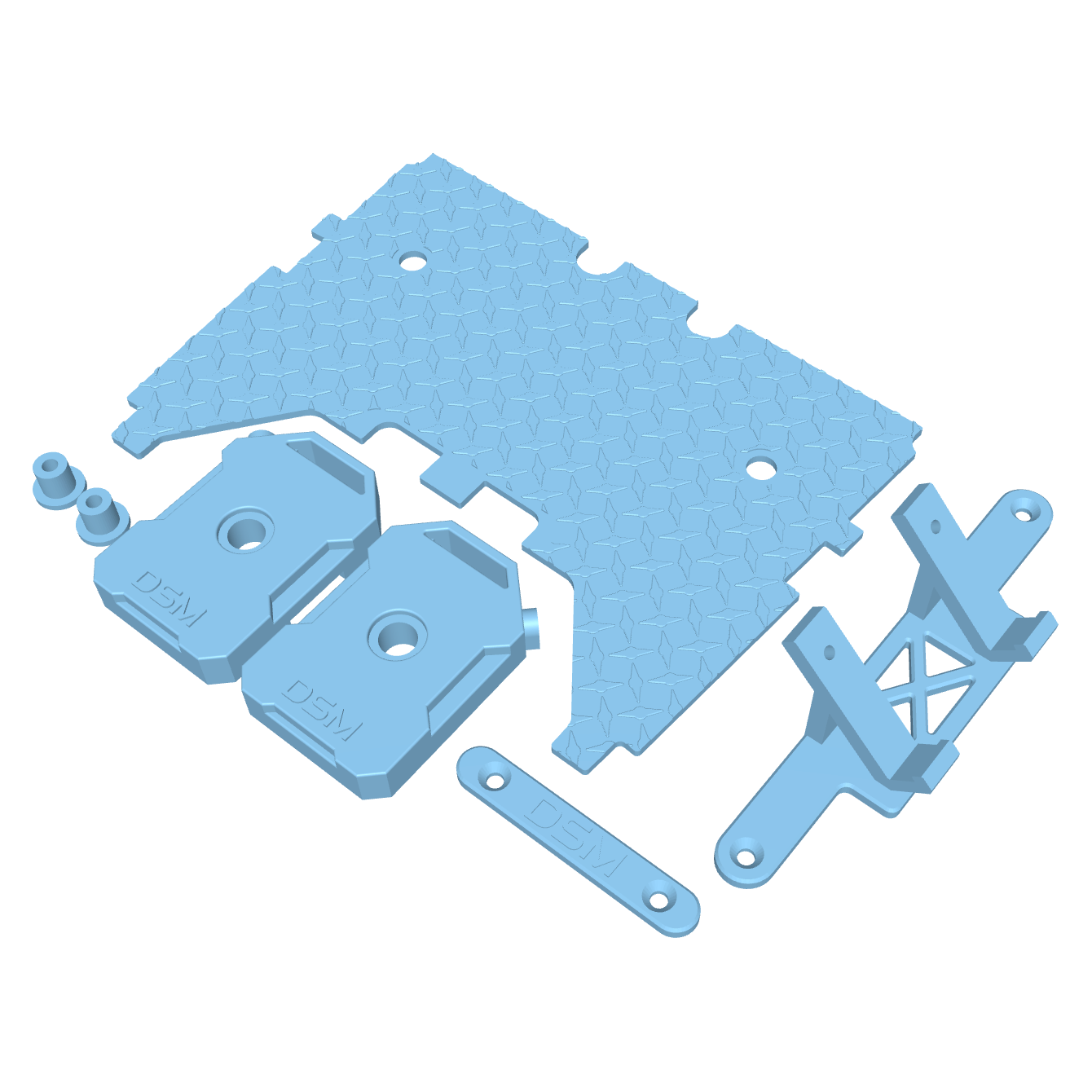 Scale Bed Floor With Fuel Cans - Fits Axial® SCX10 III 1987 Toyota SR5 (STL File)