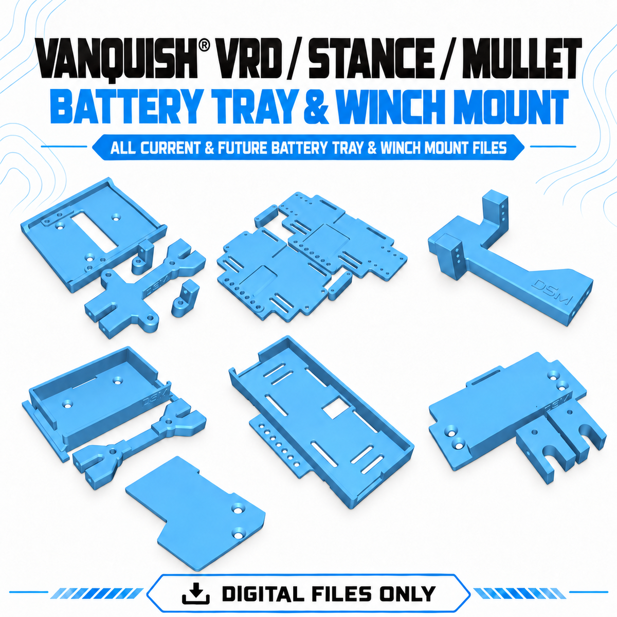 Vanquish® VRD/Stance/Mullet - Battery Tray & Winch Mount STL Bundle